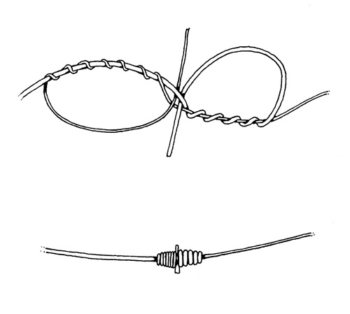 5-7-Blood-Knot003 5/7 Blood Knot--5 turns with the lighter material and 7 with the heavier material. Lubricate the knot before pulling tight