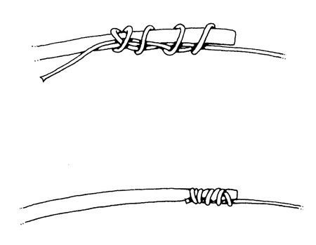 Nailless-Nail-Knot-2 Steps 2 & 3. Simultaneously pull and twist ONLY the short end of the leader to spin the knot over. Don't over tighten. Slide the mono coils down toward the end of the line, push them together while gently drawing out the extra mono, then tighten firmly (really firmly) and clip off the ends.