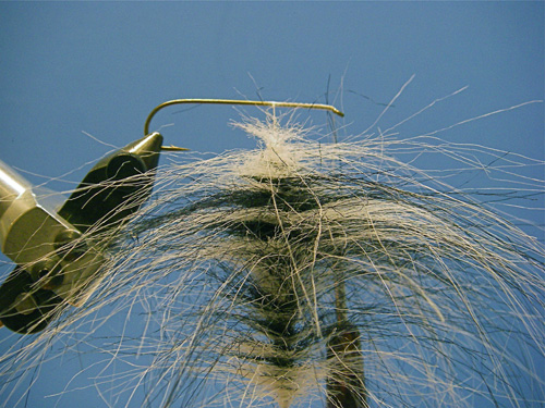 D-&-D-LEECH-BLENDED-2 Step Two. Spin the loop tight and brush out the 3-D hackle.